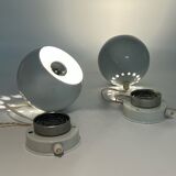 Set of 2 Eyeball wall lamps - Reggiani - 60s,  space age design desk lamp