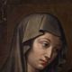 Antique French painting on panel, Christ and the Madonna from 18th century