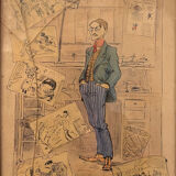 Tableau de Georges Henry Hautot - Caricature