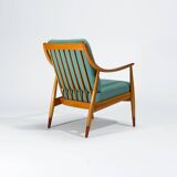 Danish Armchair in Teak & Oak by Pater Hvidt Mid Century