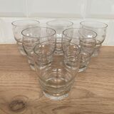 Set de 6 verres à vin en verre gravé