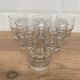 Set of 6 engraved glass wine glasses