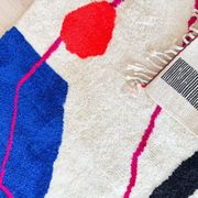Berber rug woven in natural wool 100cmx200cm