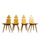 Cepelia Tiroler chairs / table / set of 5 / Poland 1960s / marked