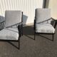 Armchairs with black and white patterns vintage 60s