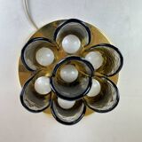 Murano & Brass Ceiling Lamp by J.T. Kalmar, Austria, 1960s