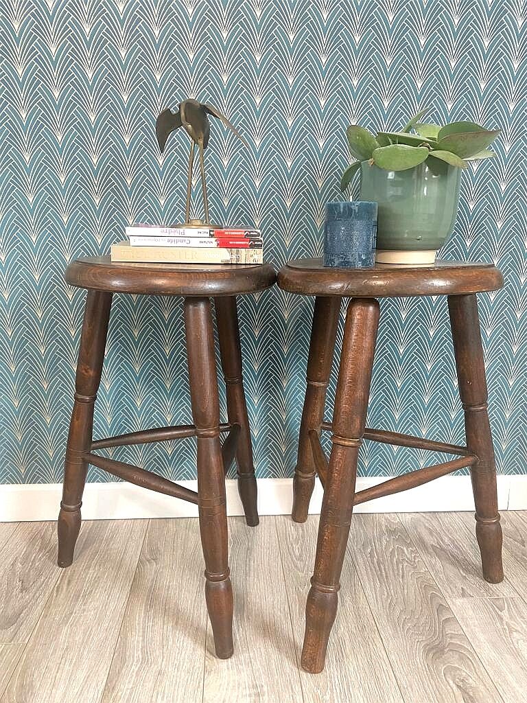 Pair of tripod stools