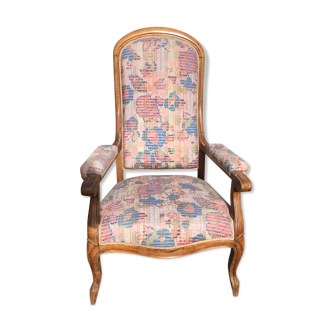 Fauteuil voltaire 19ème en noyer