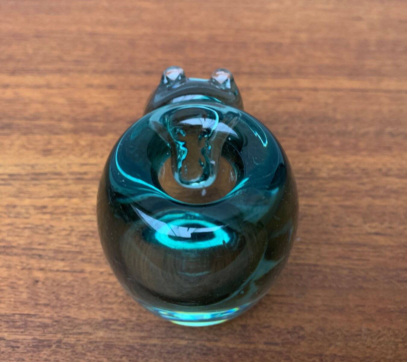 Vintage handmade African glass animal candle holders from Ngwenya Glass, set of 2.