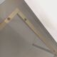 Vintage square coffee table in smoked glass and chrome metal from the 1970s.