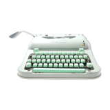 Hermes 3000 Green Typewriter Revised with New Ribbon