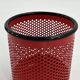 Red metal waste paper basket by R.Barbieri & R. Marianelli for Rexite, 1980