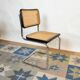 Set of 4 black Cesca B32 chairs after Marcel Breuer, Italy.