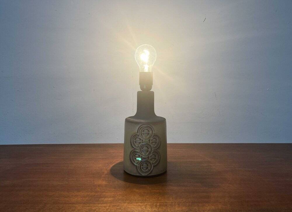 Mid-century Danish studio ceramic table lamp by Frank Keramik, 1960s.