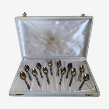 Service mocha spoons silver metal