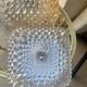 3 vintage chiseled glass ceiling lights 1950-1960