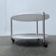 Minimalist Thrill metal coffee table or side table with wheels by Leitmotiv.