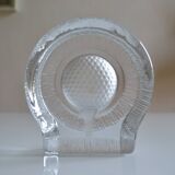 Golf crystal pocket emptier or paperweight by Nybro of Sweden