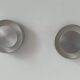 Pair of vintage wall lights, brushed metal, France 1970