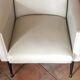 Armchair of the years vintage 50/60.en white leatherette