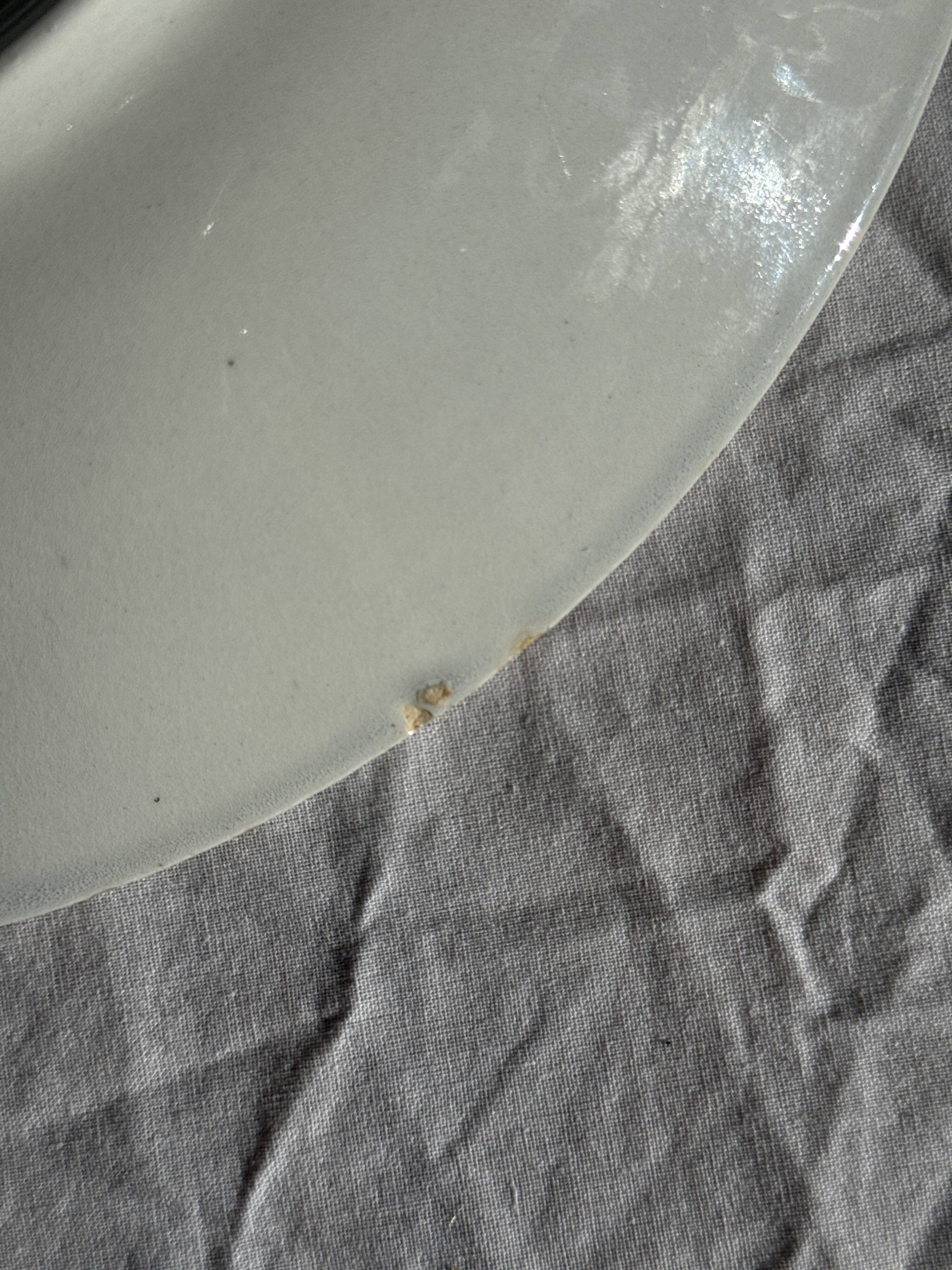 Old pie dish with 2 handles, golden wheat patterns, D28.