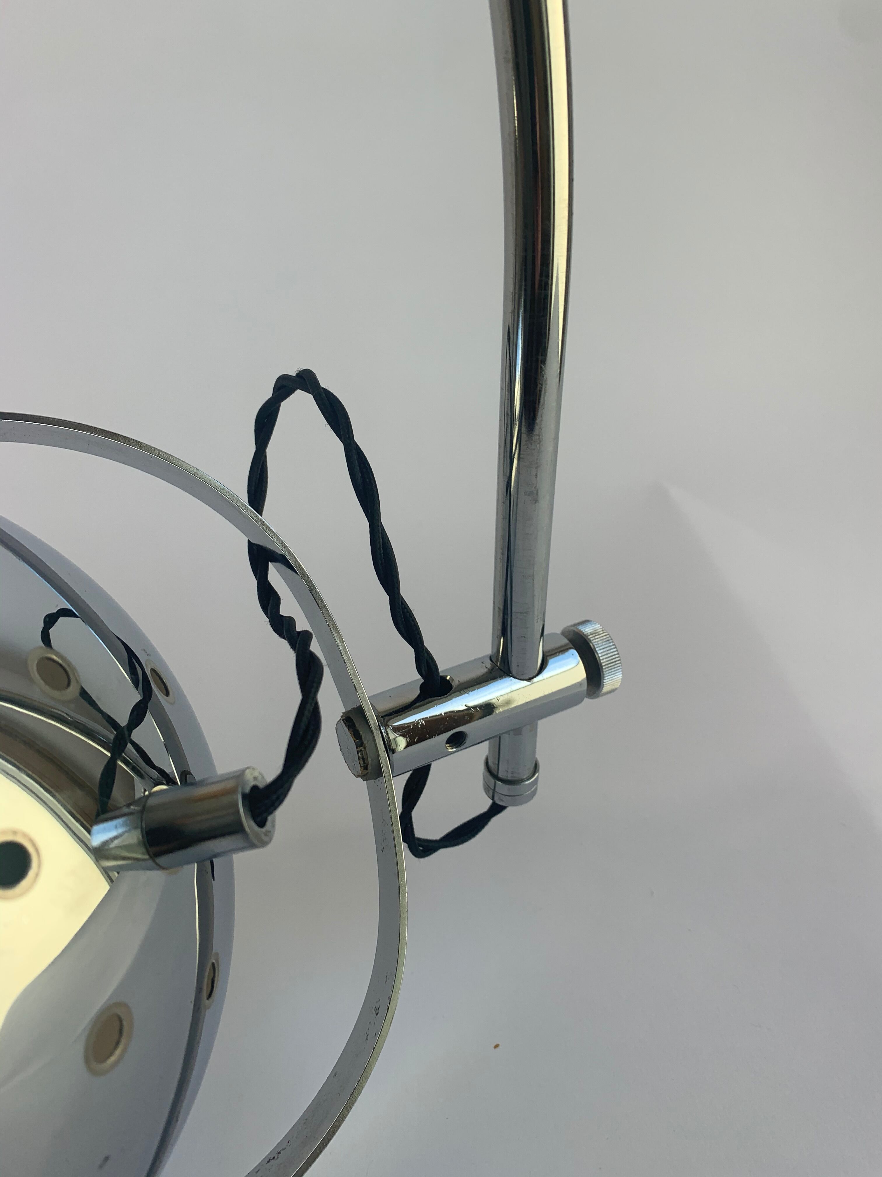 Space Age chrome wall light, 1970s