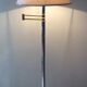 Lampadaire liseuse chromé et doré des années 70