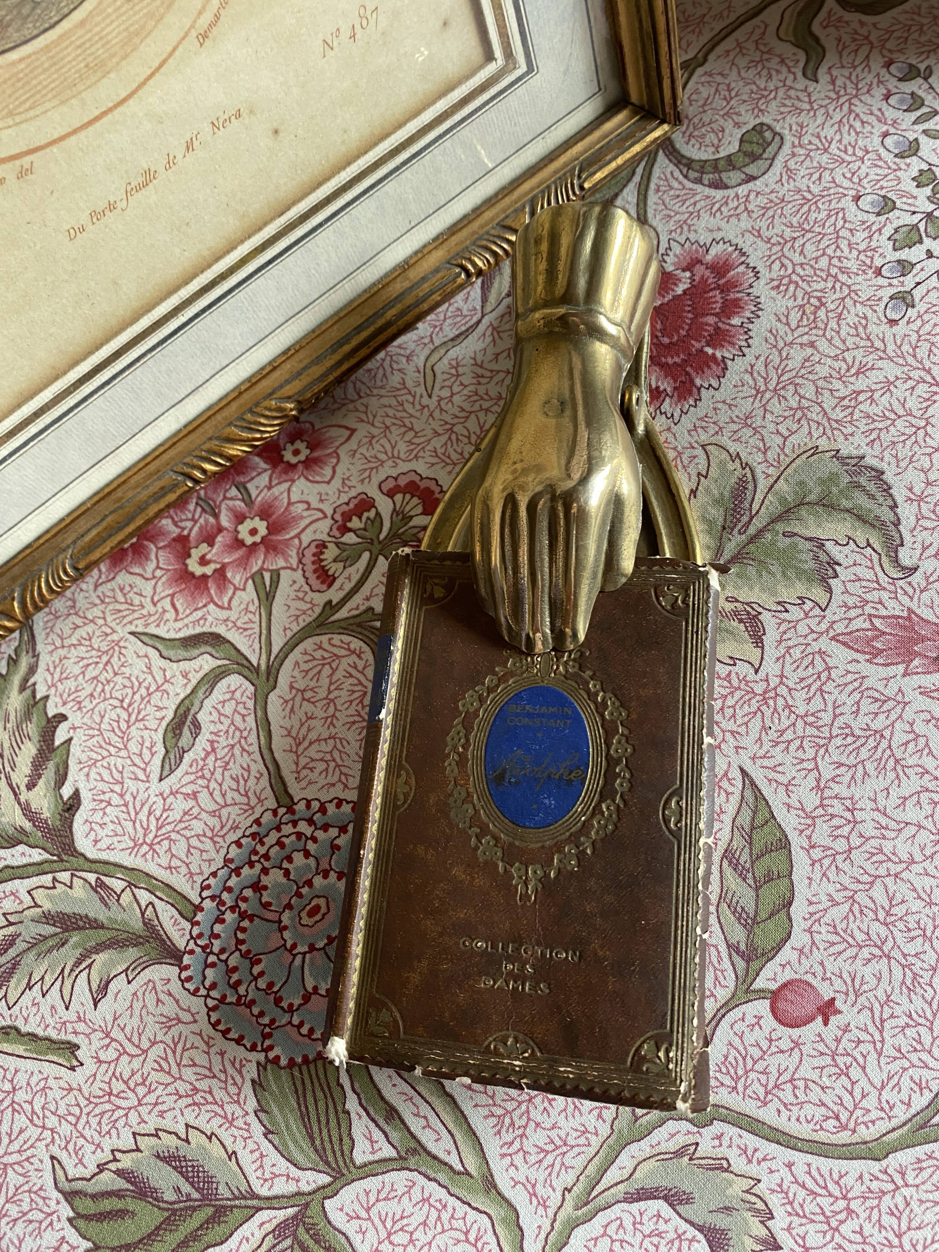 Antique gilded brass mail clip