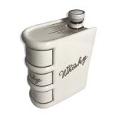 Old whisky porcelain blanche bottle made in france - vintage bouchon