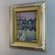 Small port town Oil on canvas