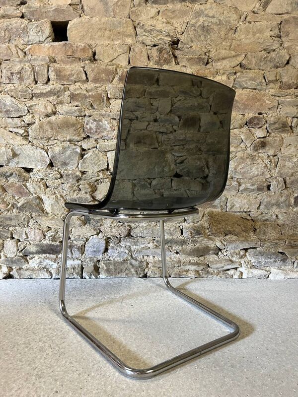 Chaise tobias en métal et plastique par carl ojerstam pour ikea 1990