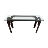 Vintage black/red wood console