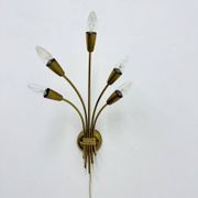 Mid-century brass wall light sconce, 1950s