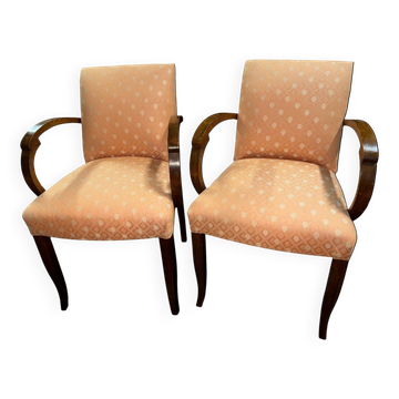 Paire de fauteuils bridge Art Déco - assise en fer à cheval - années 1930