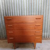Vintage Scandinavian teak chest of drawers