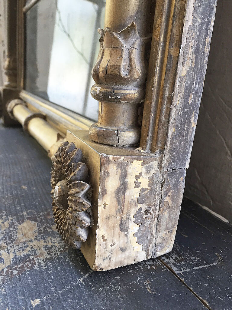 18th century mercury mirror 119x56cm