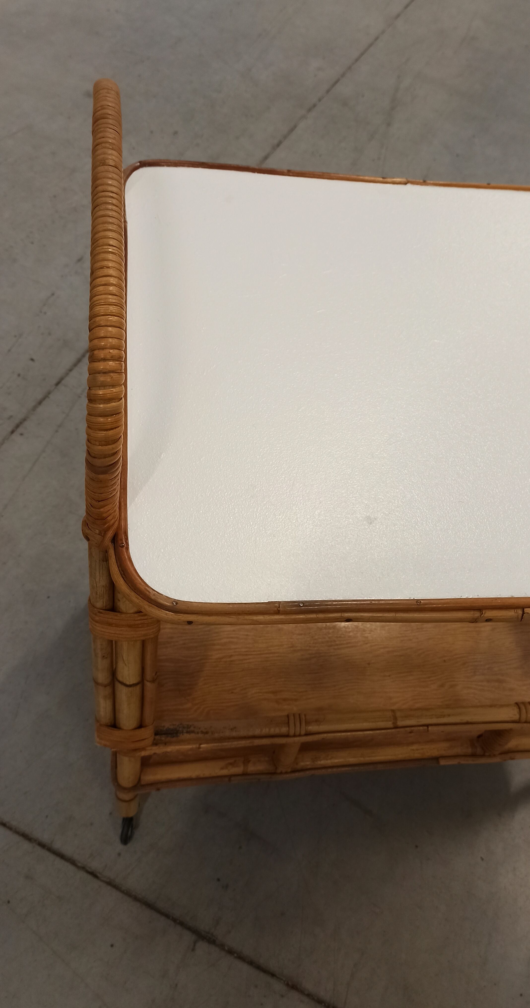 Vintage bamboo and rattan bar service