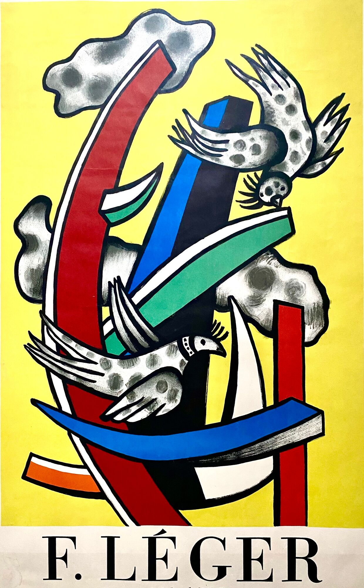 Fernand Leger, Original lithographic poster from the Museum of Decorative Arts, 1956