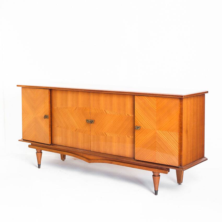 Vintage sideboard / Mid Century. Wood with marquetry finishes. France, 1960s.