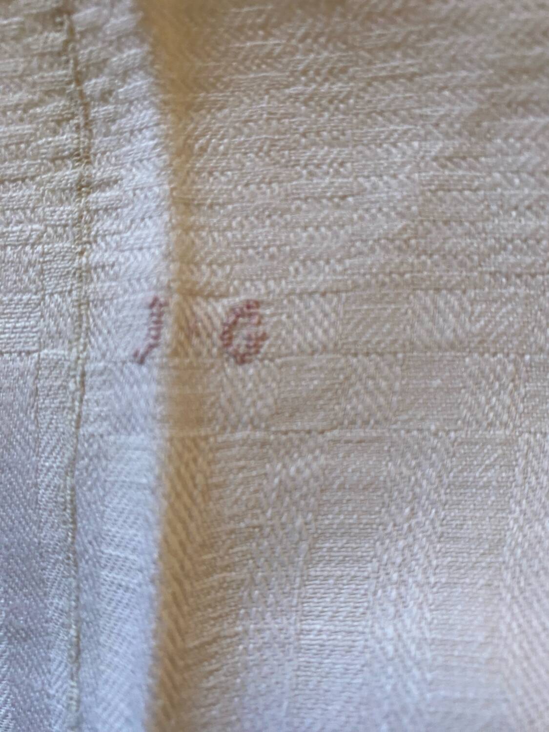 Old winegrower's tablecloth.