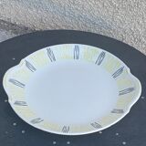 Dish with enamelled ceramic handles FB number 81motif design and vintage