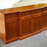 Large English bookcase in solid wood, 19th century