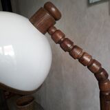 Dutch design wooden floor lamp by Steinhauer