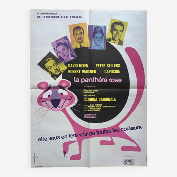 Affiche cinéma originale "La Panthère rose" Blake Edwards 60x80cm 1963