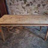 Farm table in solid oak, beech, and pine, early 20th century.