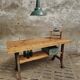 Industrial table side table kitchen island or bathroom furniture