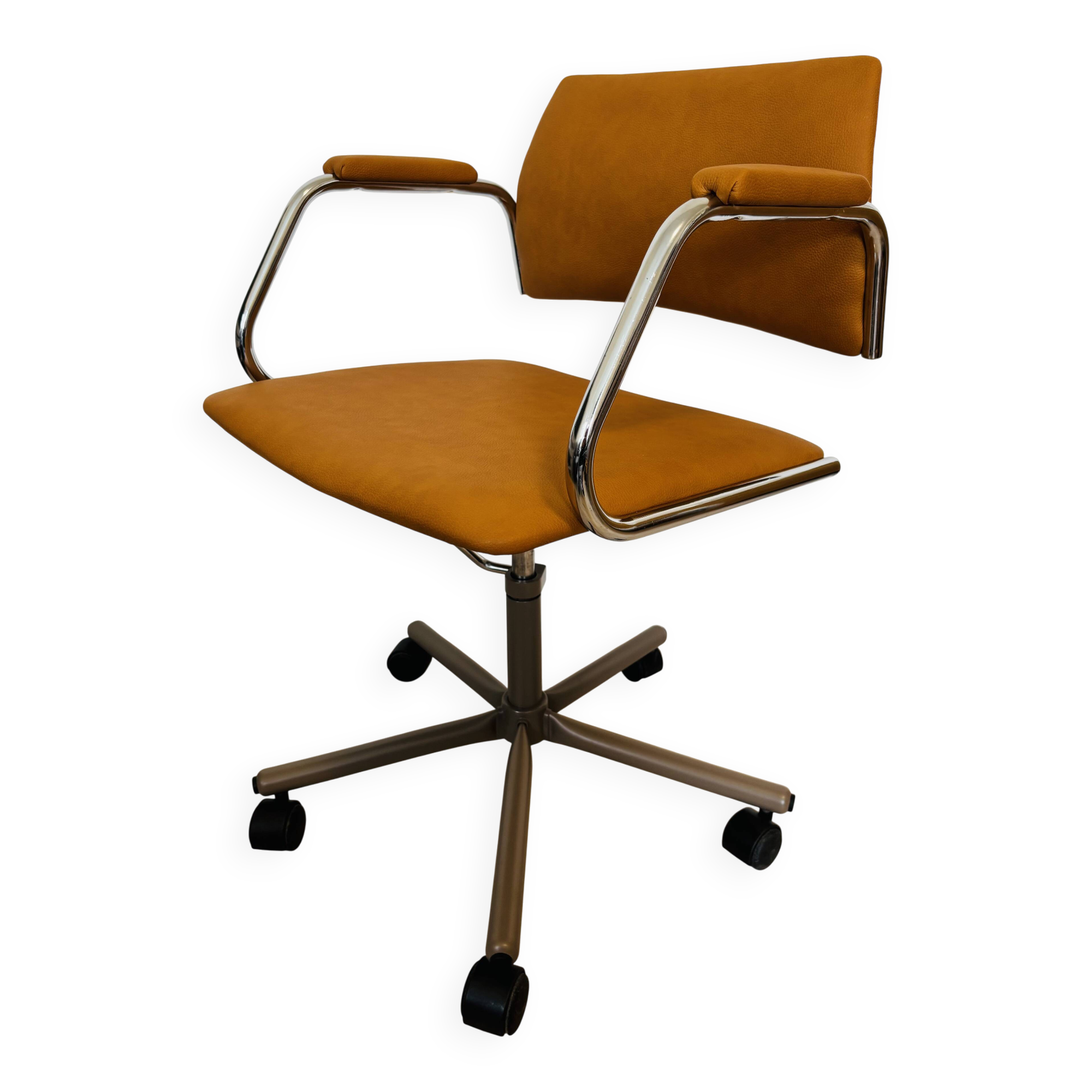 Fully restored Mustard Office Chair by Kovona K-384, Czechoslovakia 1970’s