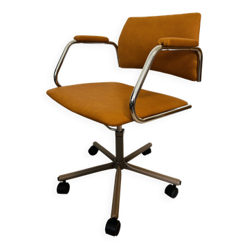 Fully restored Mustard Office Chair by Kovona K-384, Czechoslovakia 1970’s