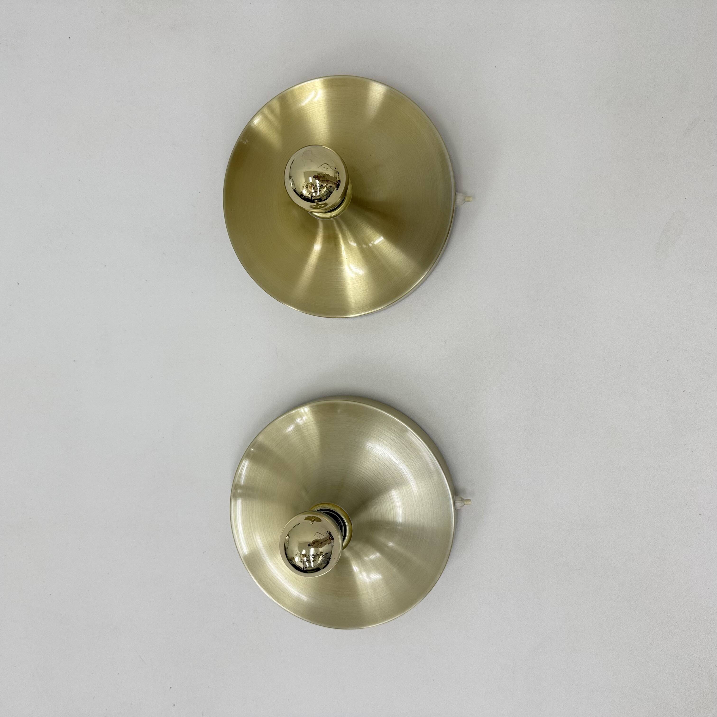 Mid-century design honsel space age disc lamp , 1970s attributed to Charlot