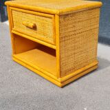 Vintage rattan bedside